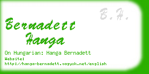 bernadett hanga business card